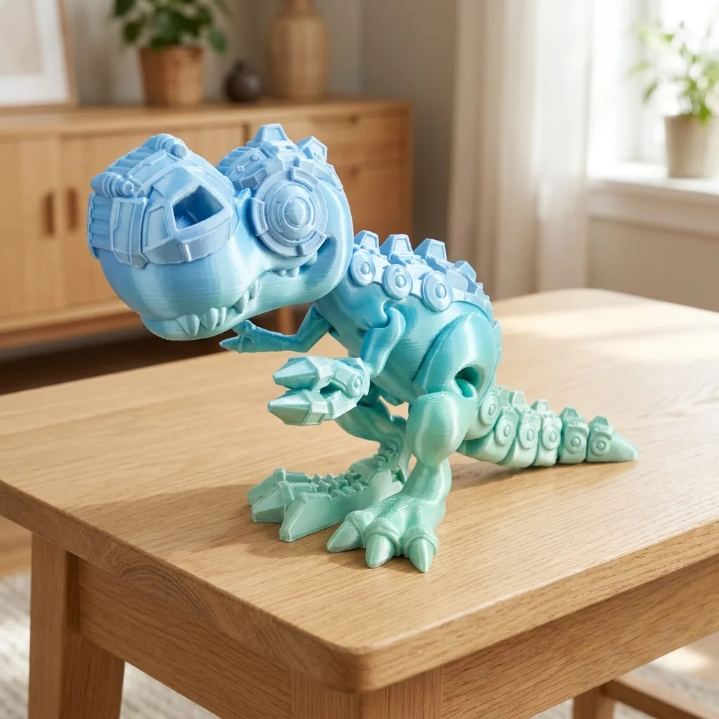 Kiborg T-Rex, plava svila