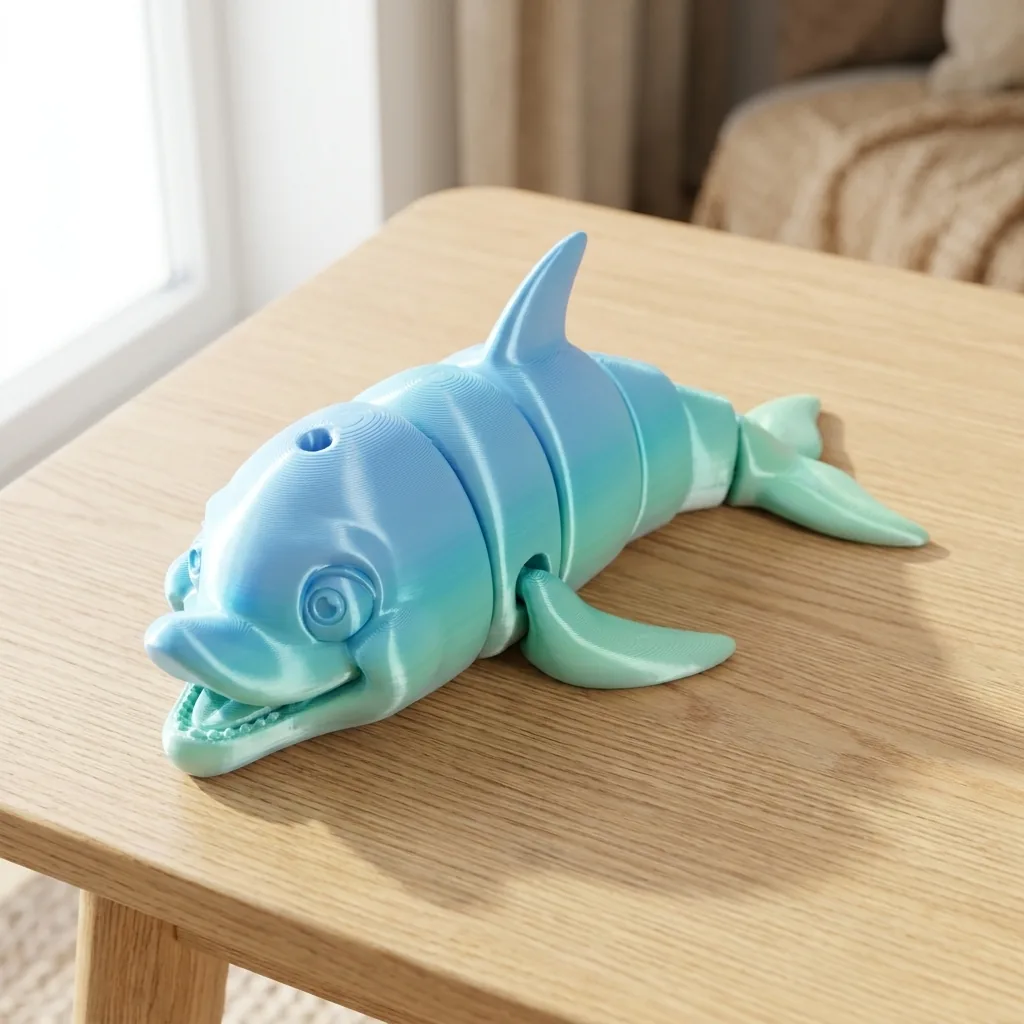 Fleksi delfin, plava svila