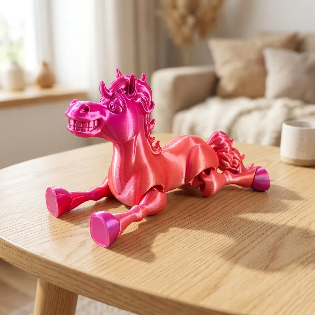 Fleksi konj, roze svila